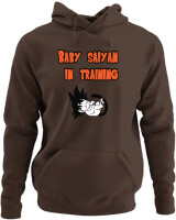Φούτερ με κουκούλα - Baby Saiyan In Training - Color Thumbnail Καφέ
