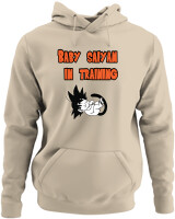 Φούτερ με κουκούλα - Baby Saiyan In Training - Color Thumbnail Μπέζ