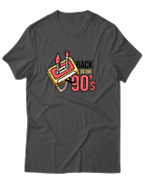 T-Shirt Unisex - Back To The 90s - Color Thumbnail Ανθρακί