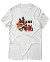 T-Shirt Unisex - Back To The 90s - Color Thumbnail Άσπρο