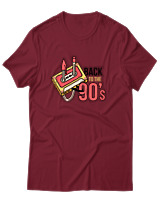 T-Shirt Unisex - Back To The 90s - Color Thumbnail Σκούρο Κόκκινο