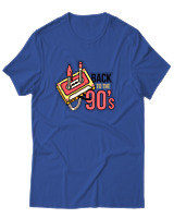 T-Shirt Unisex - Back To The 90s - Color Thumbnail Μπλε Ρουά