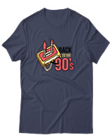 T-Shirt Unisex - Back To The 90s - Color Thumbnail Μπλε Γκρι