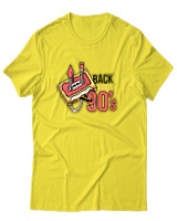 T-Shirt Unisex - Back To The 90s - Color Thumbnail Κίτρινο