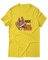 T-Shirt Unisex - Back To The 90s - Color Thumbnail Χρυσό Κίτρινο