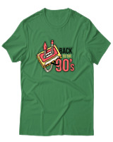 T-Shirt Unisex - Back To The 90s - Color Thumbnail Πράσινο