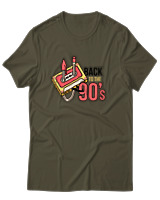 T-Shirt Unisex - Back To The 90s - Color Thumbnail Χακί
