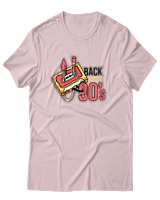 T-Shirt Unisex - Back To The 90s - Color Thumbnail Απαλό Ροζ