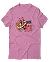 T-Shirt Unisex - Back To The 90s - Color Thumbnail Ροζ