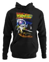 Φούτερ με κουκούλα Γυναικείο - Back To The Future - Color Thumbnail Μαύρο