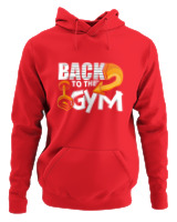 Φούτερ με κουκούλα Αντρικό - Back To The Gym - Color Thumbnail Κόκκινο