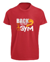 T-Shirt Fit Αντρικό - Back To The Gym - Color Thumbnail Κόκκινο