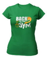 T-Shirt Στενή Γραμμή Γυναικείο - Back To The Gym - Color Thumbnail Πράσινο