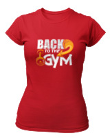 T-Shirt Στενή Γραμμή Γυναικείο - Back To The Gym - Color Thumbnail Κόκκινο