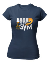 T-Shirt Στενή Γραμμή Γυναικείο - Back To The Gym - Color Thumbnail Σκούρο Μπλε