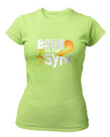 T-Shirt Στενή Γραμμή Γυναικείο - Back To The Gym - Color Thumbnail Λαχανί