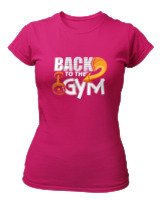 T-Shirt Στενή Γραμμή Γυναικείο - Back To The Gym - Color Thumbnail Φουξια