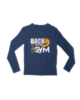 Μακρυμάνικο Μακό Παιδικό - Back To The Gym - Color Thumbnail Σκούρο Μπλε