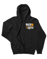 Ζακέτα Φούτερ με κουκούλα Γυναικείο - Back To The Gym - Color Thumbnail Μαύρο
