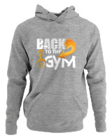 Φούτερ με κουκούλα Γυναικείο - Back To The Gym - Color Thumbnail Γκρι Μελανζέ