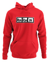 Φούτερ με κουκούλα Αντρικό - Bacon - Color Thumbnail Κόκκινο