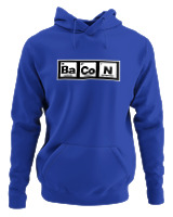 Φούτερ με κουκούλα Αντρικό - Bacon - Color Thumbnail Μπλε Ρουά