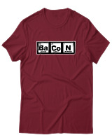 T-Shirt Αντρικό - Bacon - Color Thumbnail Σκούρο Κόκκινο