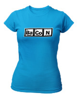 T-Shirt Στενή Γραμμή Γυναικείο - Bacon - Color Thumbnail Τιρκουάζ