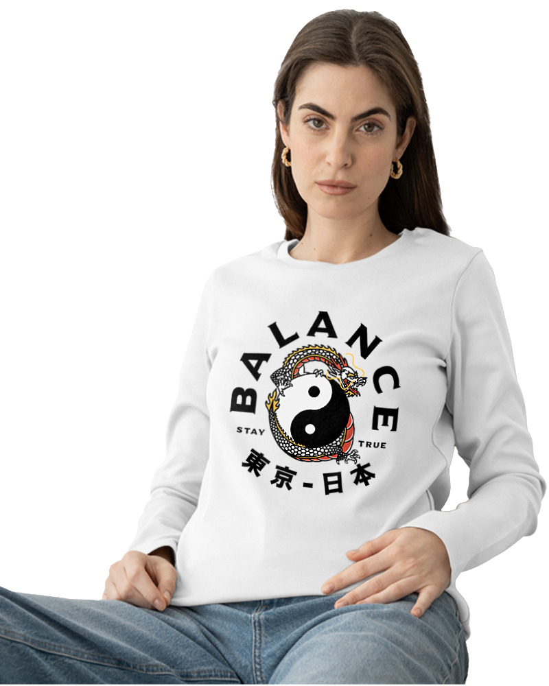 Μακρυμάνικο Μακό Γυναικείο - Balance Yin Yang - Image 1