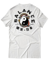 T-Shirt Αντρικό - Balance Yin Yang - Color Thumbnail Άσπρο