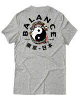 T-Shirt Αντρικό - Balance Yin Yang - Color Thumbnail Γκρι Μελανζέ