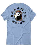 T-Shirt Αντρικό - Balance Yin Yang - Color Thumbnail Γαλάζιο