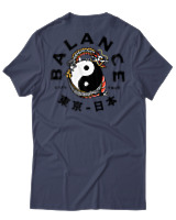 T-Shirt Αντρικό - Balance Yin Yang - Color Thumbnail Μπλε Γκρι