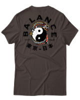 T-Shirt Αντρικό - Balance Yin Yang - Color Thumbnail Καφέ