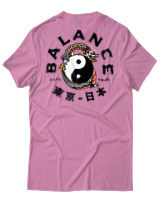 T-Shirt Αντρικό - Balance Yin Yang - Color Thumbnail Ροζ