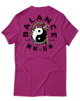 T-Shirt Αντρικό - Balance Yin Yang - Color Thumbnail Φουξια