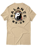 T-Shirt Αντρικό - Balance Yin Yang - Color Thumbnail Μπεζ