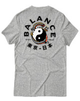 T-Shirt  Γυναικείο - Balance Yin Yang - Color Thumbnail Γκρί Μελανζέ