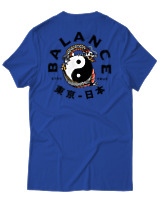 T-Shirt  Γυναικείο - Balance Yin Yang - Color Thumbnail Μπλέ Ρουά