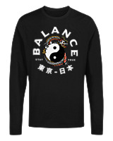 Μακρυμάνικο Μακό Αντρικό - Balance Yin Yang - Color Thumbnail Μαύρο