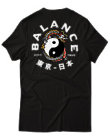 T-Shirt Αντρικό - Balance Yin Yang - Color Thumbnail Μαύρο
