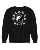 Φούτερ χωρίς κουκούλα Αντρικό - Balance Yin Yang - Color Thumbnail Μαύρο