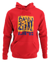 Φούτερ με κουκούλα Αντρικό - Ball For Life - Color Thumbnail Κόκκινο