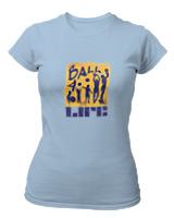 T-Shirt Στενή Γραμμή Γυναικείο - Ball For Life - Color Thumbnail Γαλάζιο