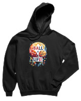 Φούτερ με κουκούλα Παιδικό - Ball Is Life - Color Thumbnail Μαύρο