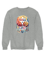 Φούτερ χωρίς κουκούλα Γυναικείο - Ball Is Life - Color Thumbnail Γκρι Μελανζέ
