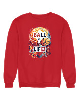Φούτερ χωρίς κουκούλα Γυναικείο - Ball Is Life - Color Thumbnail Κόκκινο