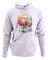 Φούτερ με κουκούλα Αντρικό - Ball Is Life - Color Thumbnail Lilac