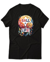 T-Shirt  Γυναικείο - Ball Is Life - Color Thumbnail Μαύρο