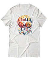T-Shirt  Γυναικείο - Ball Is Life - Color Thumbnail Άσπρο